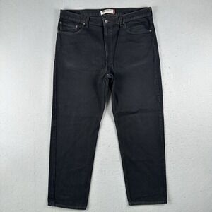 Y2K Levi's 550 Relaxed‎ Fit Jeans Men's 40x32 Black Straight Leg High Rise